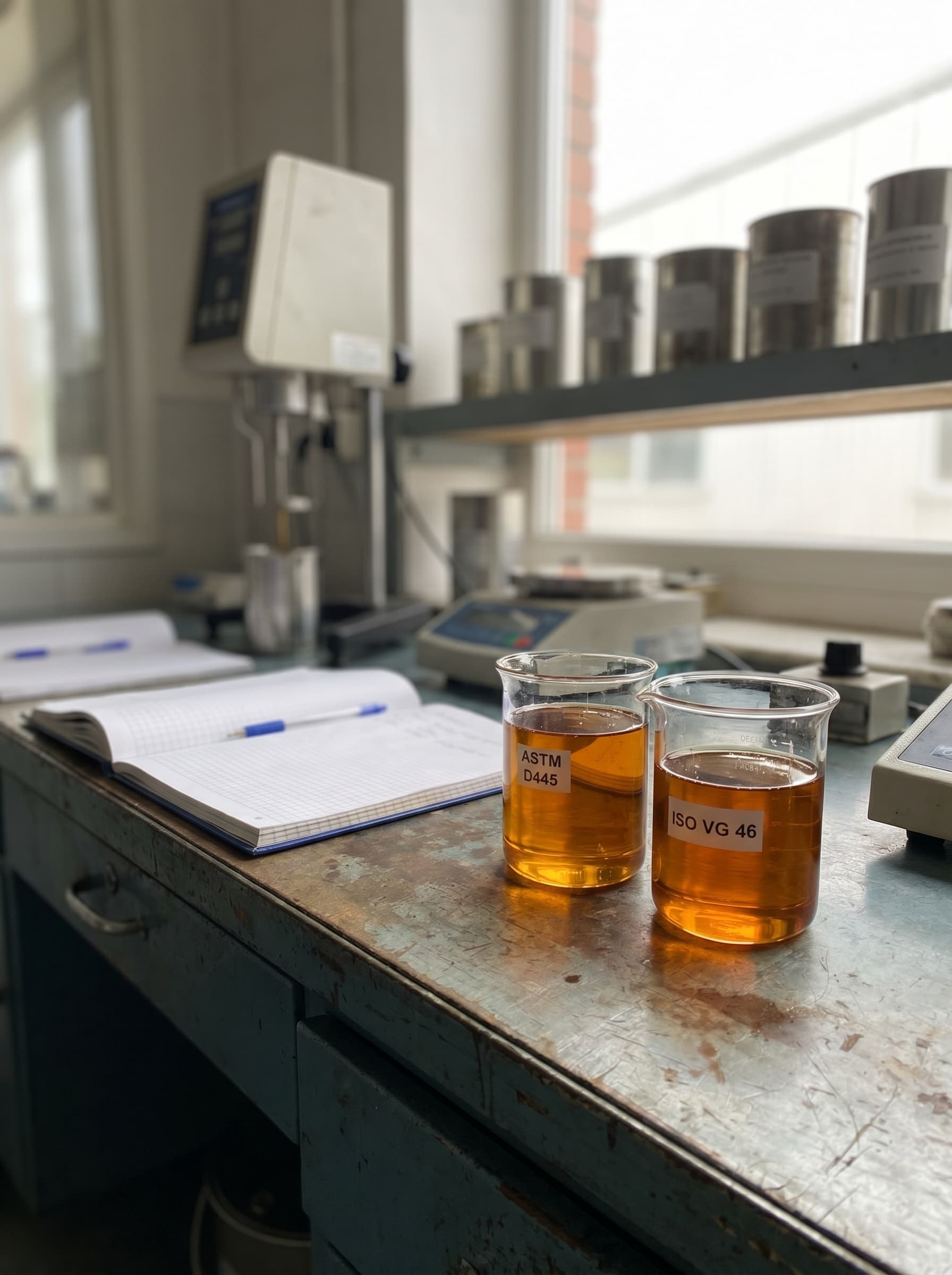 Especificação de viscosidade em laboratório